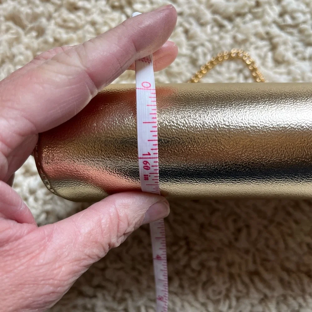 Vintage gold clutch, optional short chain handle - Picture 8 of 11